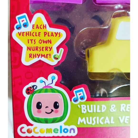 CoComelon Build & Reveal Musical Vehicles School Bus Fire Engine Ice Cream Truck - Picture 9 of 16